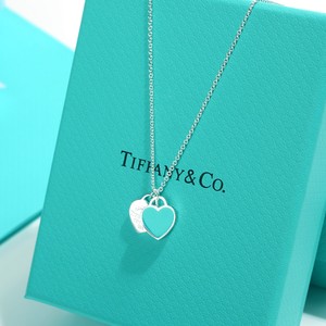 Tiffany Mini Double Heart Tag Pendant 
