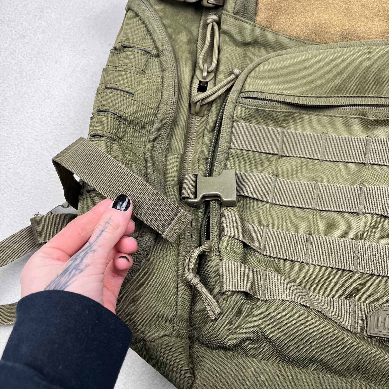 Highland Tactical Military Cargo Backpack Green Survi… Gem