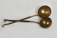 Messing-Sch&ouml;pfl&ouml;ffelset 2teilig 29 u.32cm vintage 60er
