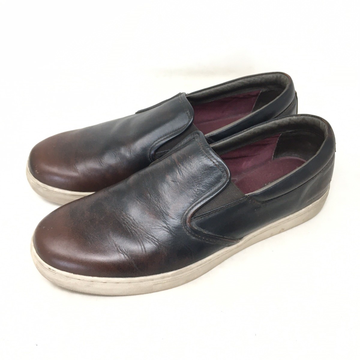 Mark Nason Leather Sneakers Brown Slip On Loafers Mens  display picture 1