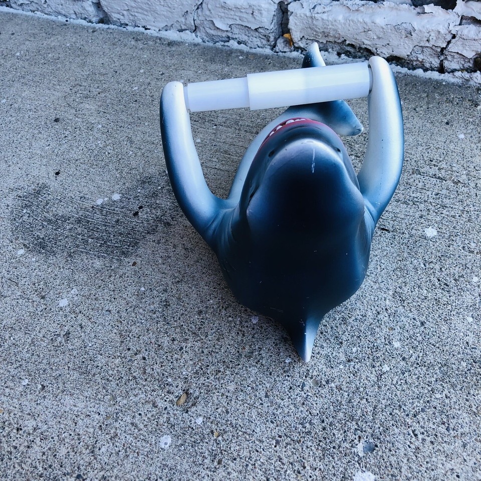Shark Toilet Roll Paper Holder Wall Mounted Bathroom Decor Beach eBay