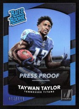 2017 Panini Donruss Taywan Taylor Press Proof Silver  /100 Rookie Card RC #315. rookie card picture