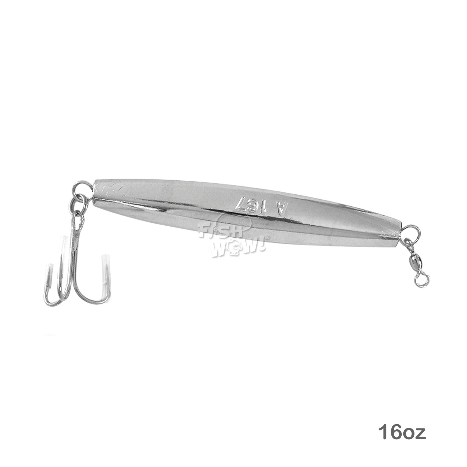 20pcs 16oz Diamond Jig Chrome 7/0 Treble Hook 450g Fish WOW!® Silver Heavy Bait - Image 5