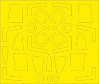 MW22 Eduard EX669 F-104J Tface 1/48 Mask For Kinetic