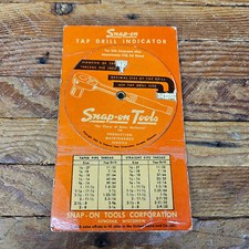 1952 Snap-on Tools 5-52 Tap Drill Size Indica...