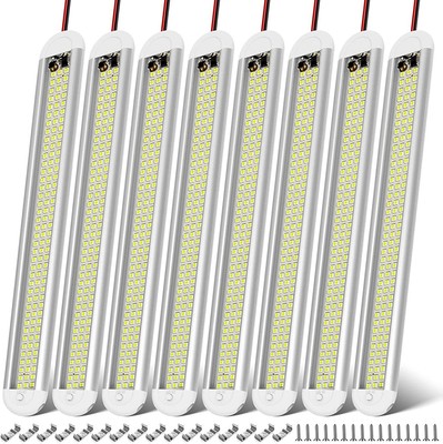 8x 12V LED Streifen Leuchte Röhre 120 LEDs Auto Van VOLT Stablampe Lichtleiste