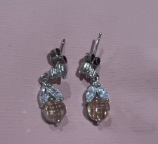 Beautiful Tiny Gold And Silver Post Earrings