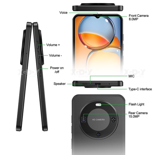 XGODY Neu Smartphone Android 6,5" Handy Ohne Vertrag DE Dual SIM 4Core Phablet - Bild 12 von 15
