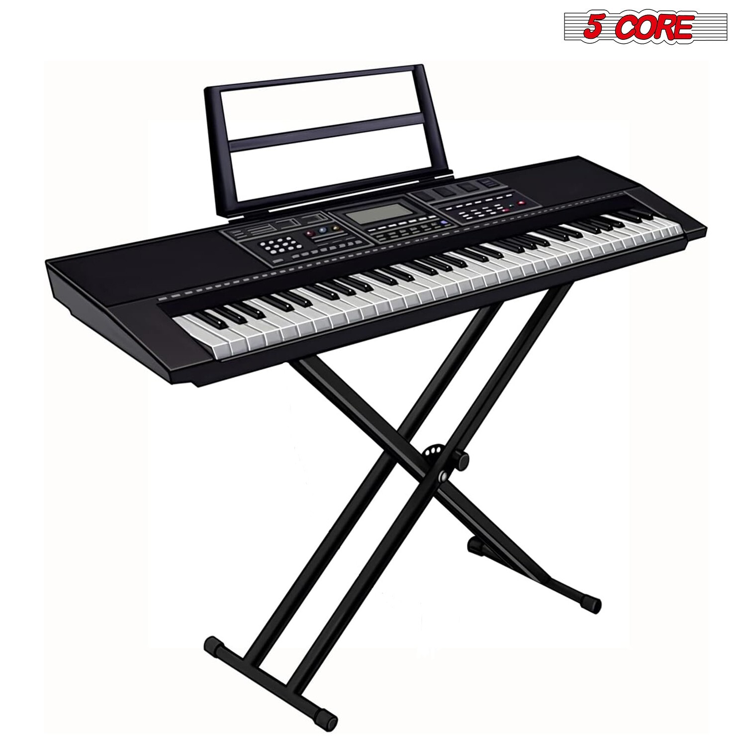 5Core Adjustable Keyboard Stand Electric Piano X Brace Stand Metal Dual TubeRack eBay