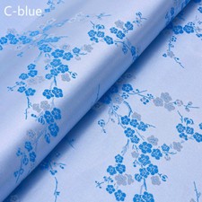 UK Satin Silky Floral Fabric for Chinese Tang Suit Cheongsam Sewing DIY Decors