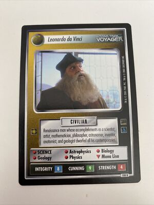 Star Trek CCG 1e Holodeck Adventures RARE Leonardo da Vinci 100R NM/M
