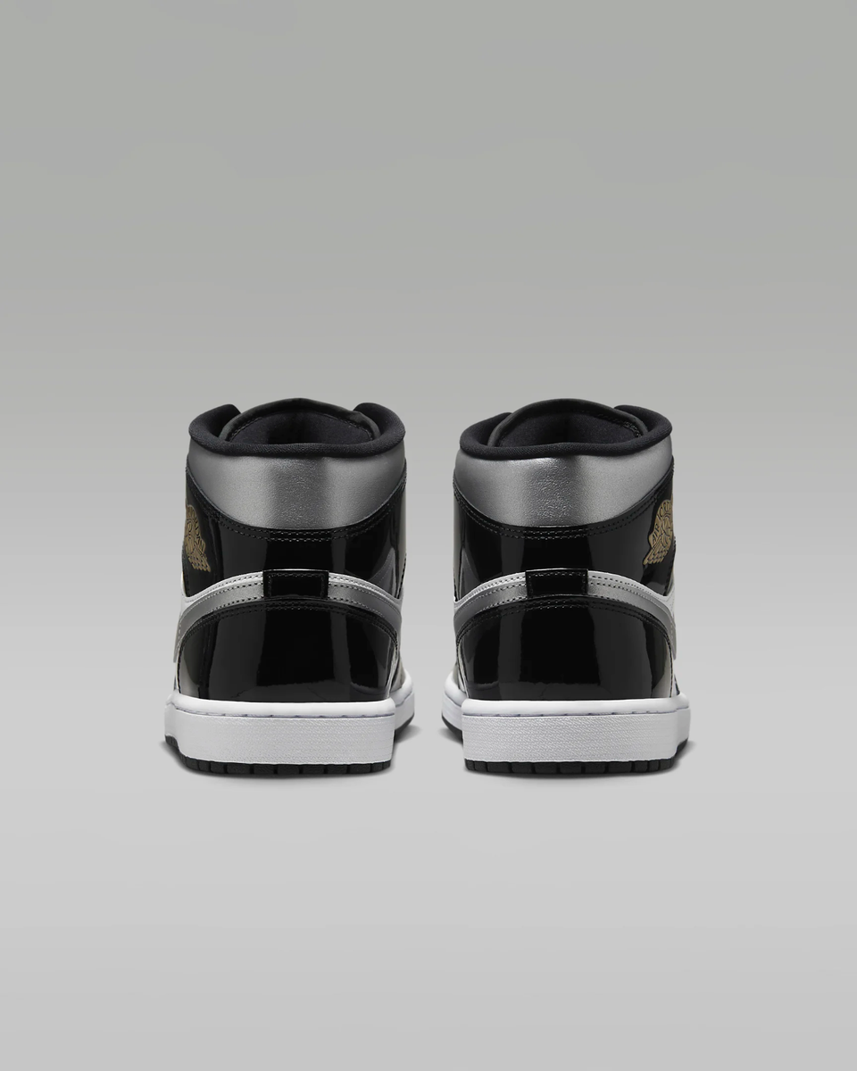 Size 12.5 - Air Jordan 1 SE Mid Black White Metallic Silver for