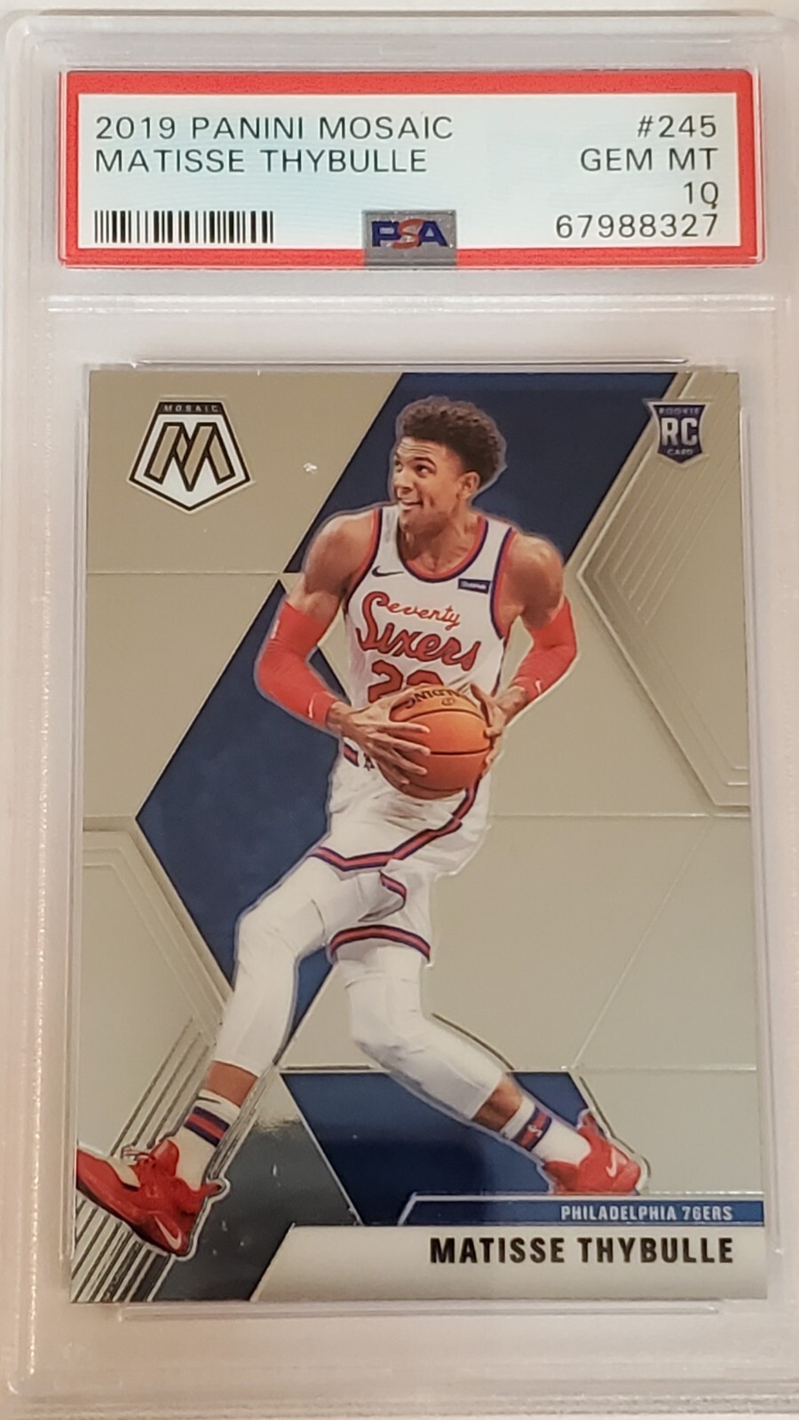 2019 Panini Mosaic Matisse Thybulle RC PSA 10 Gem Mint #245 Rookie