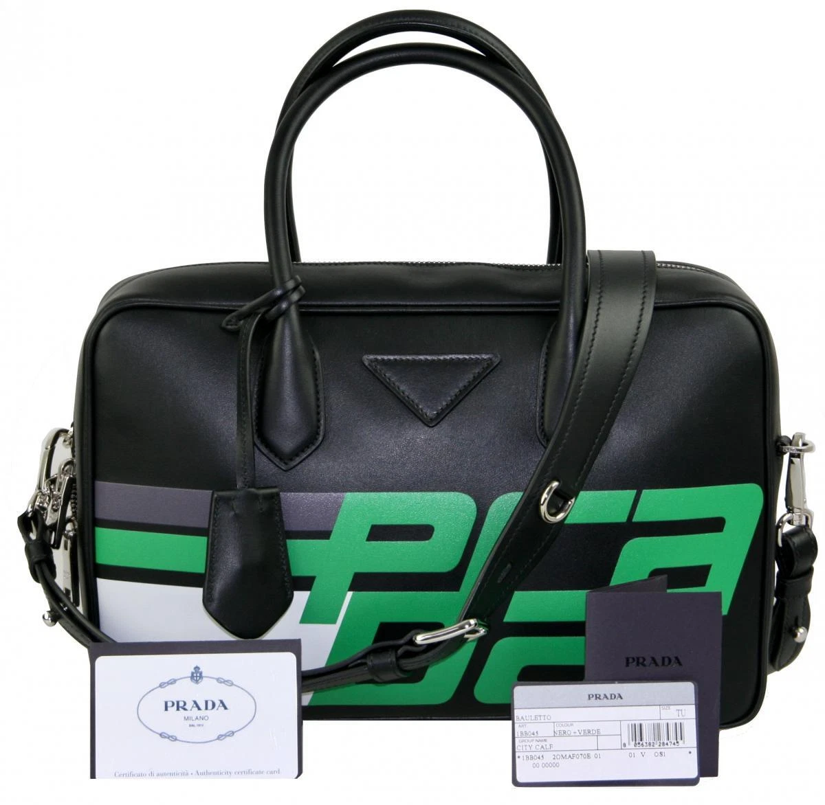 PRADA Leather Exterior Green Bags & Handbags for Women Just Listed