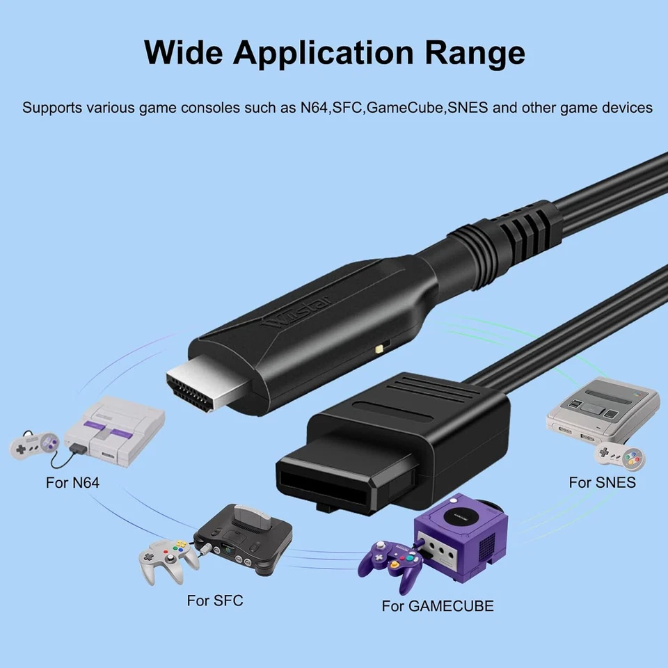 Cable de enlace convertidor adaptador para Nintendo Gamecube Super NES / SNES N64 a HDMI Foto 4 de 4