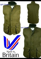 CLASSIC TWEED FARMER AND FISHERMAN JACKET WAIST COAT WITHOUT SLEEVES S-3XL