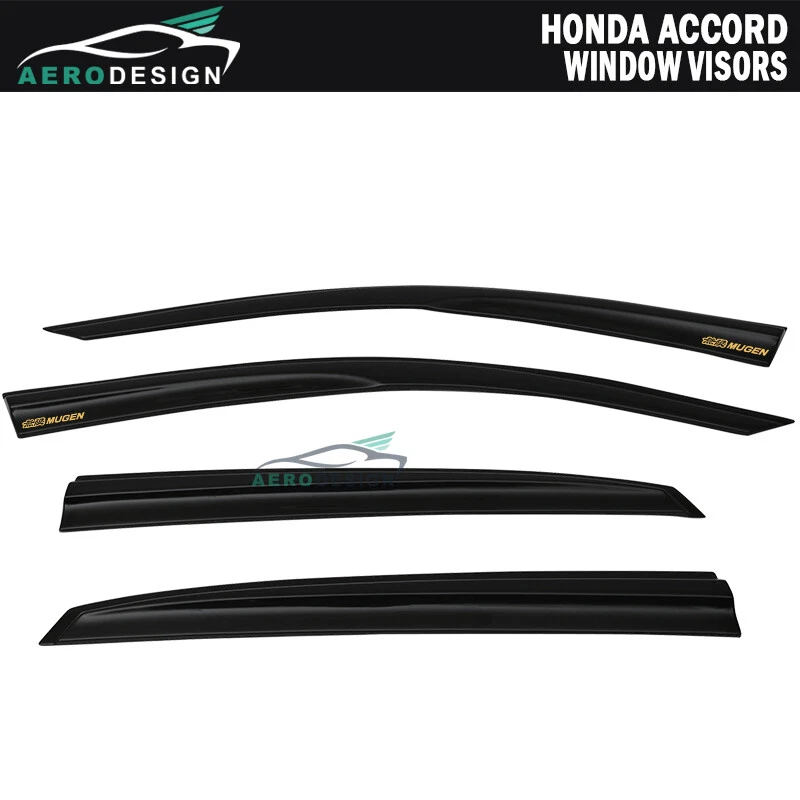 For 17-21 Honda Civic Hatchback Window Visors Smoke Shade Guard Mugen Style 4PCS Foto 3 de 4