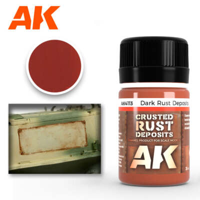 AK Interactive AK4113 Weathering Dark Rust Deposits Enamel 35ml - US