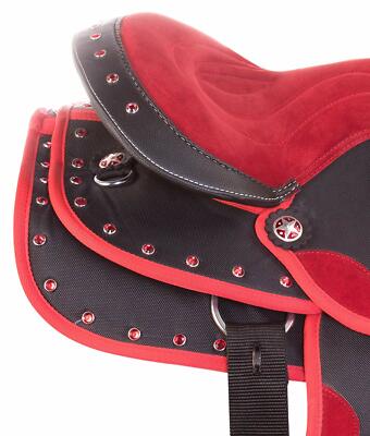 Selle synthétique noire Western Barrel Racing Horse taille 10 à 18,5