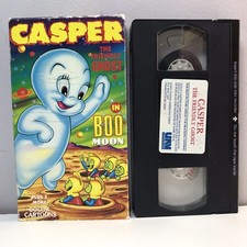 Casper Friendly Ghost VHS Boo Moon Video Tape 3 Great Cartoons Vintage Kids Show