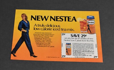1981 Print Ad Heels Fashion Style Lady Long Legs Nestea Truly Delicious Art sexy
