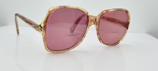 Vintage Angel 9651 Brown Oval Horn-Rimmed Sunglasses Hong Kong FRAMES ONLY