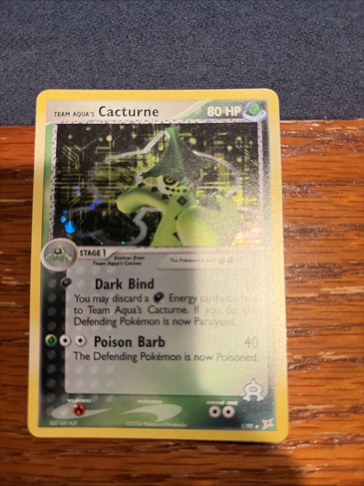 Team Aqua's Cacturne 1/95 Ex Team Magma vs Team Aqua Holo