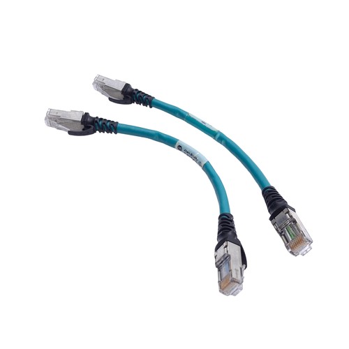 Lot of 2 Allen Bradley 1585J-M8CBJM-0M15 Ethernet Cordset RJ45 Male, 0.15 Meters