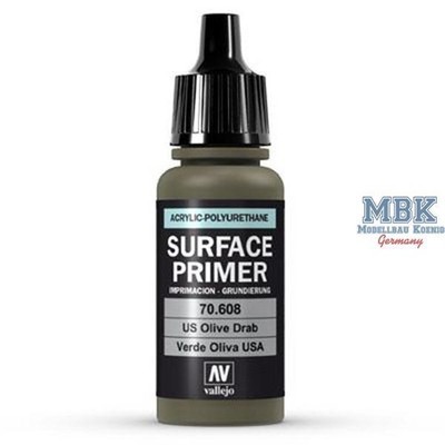 Vallejo VA70608 Vallejo Primer US Olive Drab 17ml