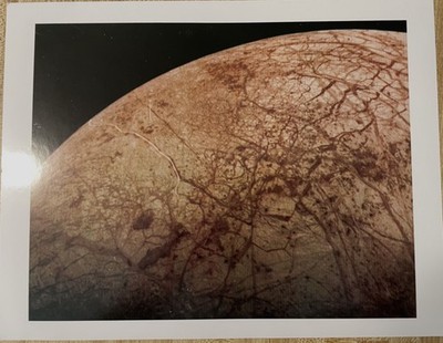 VINTAGE JPL/NASA IMAGE: VOYAGER MISSION IMAGE OF EUROPA TAKEN JULY 9th 1979.