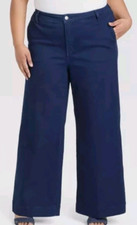 NEW Ava  Viv Women's Dark Wash Wide Leg Pants Size 20