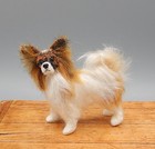 Vintage OOAK Liz McInnis Papillon Dog Artisan Dollhouse Miniature 1:12 — photo 1
