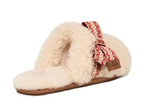 Zapatilla UGG Mujer Maxi Rizada Genuina Piel de Oveja - Natural - Talla 10 Foto 3 de 4
