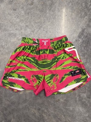 Takedown MMA Jiu Jitsu Wrestling Shorts 5'' Men's Size Medium Multicolor
