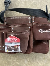 McGuire-Nicholas 11-Pocket Leather Tool Belt | Contractor Apron | Dark Brown-New