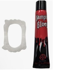 New  70 Sets- Rubies Vampire Blood  Teeth Costume Accessory Kit