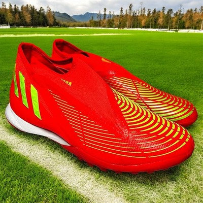 Adidas Men's Predator Edge.3 Football Cleats Sol Red/Green GW1000 Sz 8.5