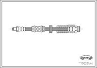 Corteco Bremsschlauch Unten, Vorderachse, Vorne U.A. FüR CitroËN, Fiat, Peugeot