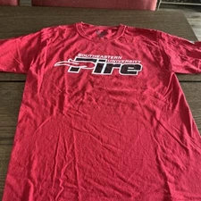 Southeastern University Fire Victory Falls Short Sleeve T-Shirt-Red-Medium