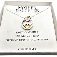 Necklace Sterling Mother Daughter Friend Love Sentimental Silver Chain 18" S3104