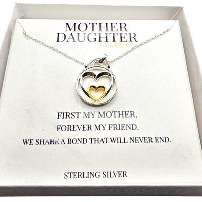 Necklace Sterling Mother Daughter Friend Love Sentimental Silver Chain 18'' S3104
