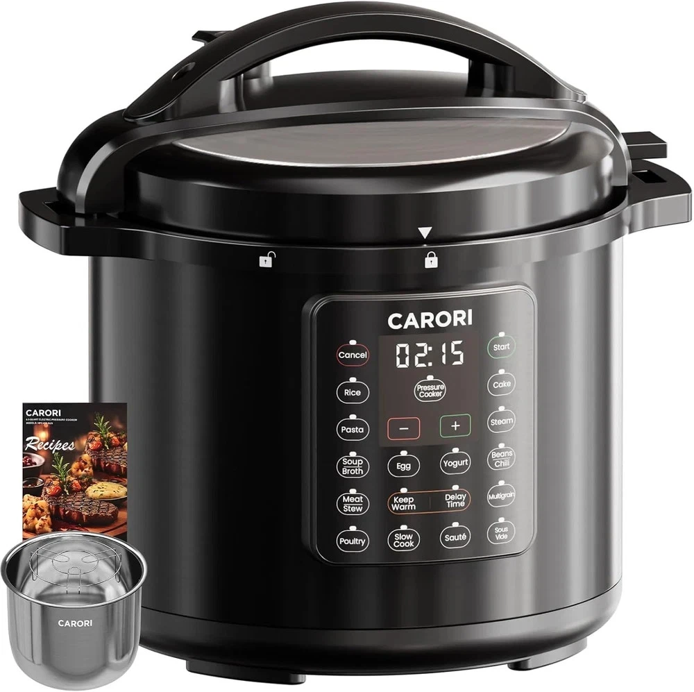 8 Quart 12-in-1 Electric Pressure Cooker with Stainless Steel Inner Pot