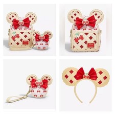 Mini mochila, monedero y diadema Loungefly Disney Minnie Mouse Cherry Pie