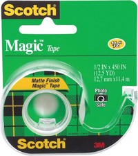 Scotch Magic Tape, 1/2 x 450 Inch 104 0.50 x 450 Inches, Matte Clear