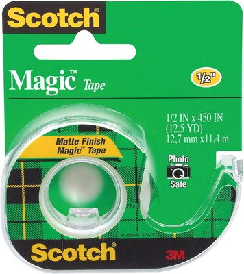 Scotch Magic Tape, 1/2 x 450 Inch (104) 0.50 x 450 Inches, Matte Clear 