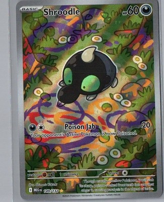 Shroodle 149/132 Illustration Rare Mega Evolution Pokemon Holo Near Mint