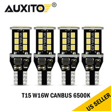 4pcs Auxito 912 921 W16w T15 Led Backup 6000k Reverse Bulb Light Canbus Bright