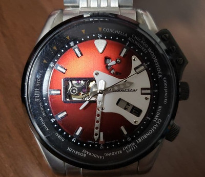 Orient Star Guitar Retro Future Watch Red WZ0171DA DA07-D1-B Discontinued