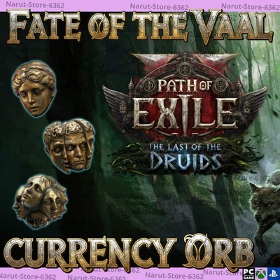 POE2 Path of Exile 2 DIVINE ORB EXALTED ORB FATE OF THE VAAL LAST OF THE DRUID