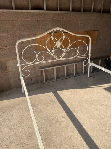 Laura Ashley Traditional Metal Double Bed Frame White/Cream Painted